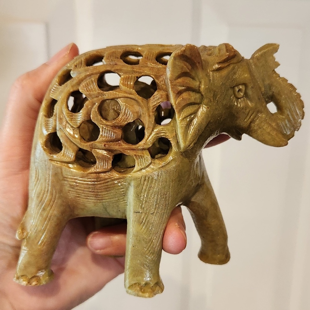Collectible Handmade Soapstone Elephant